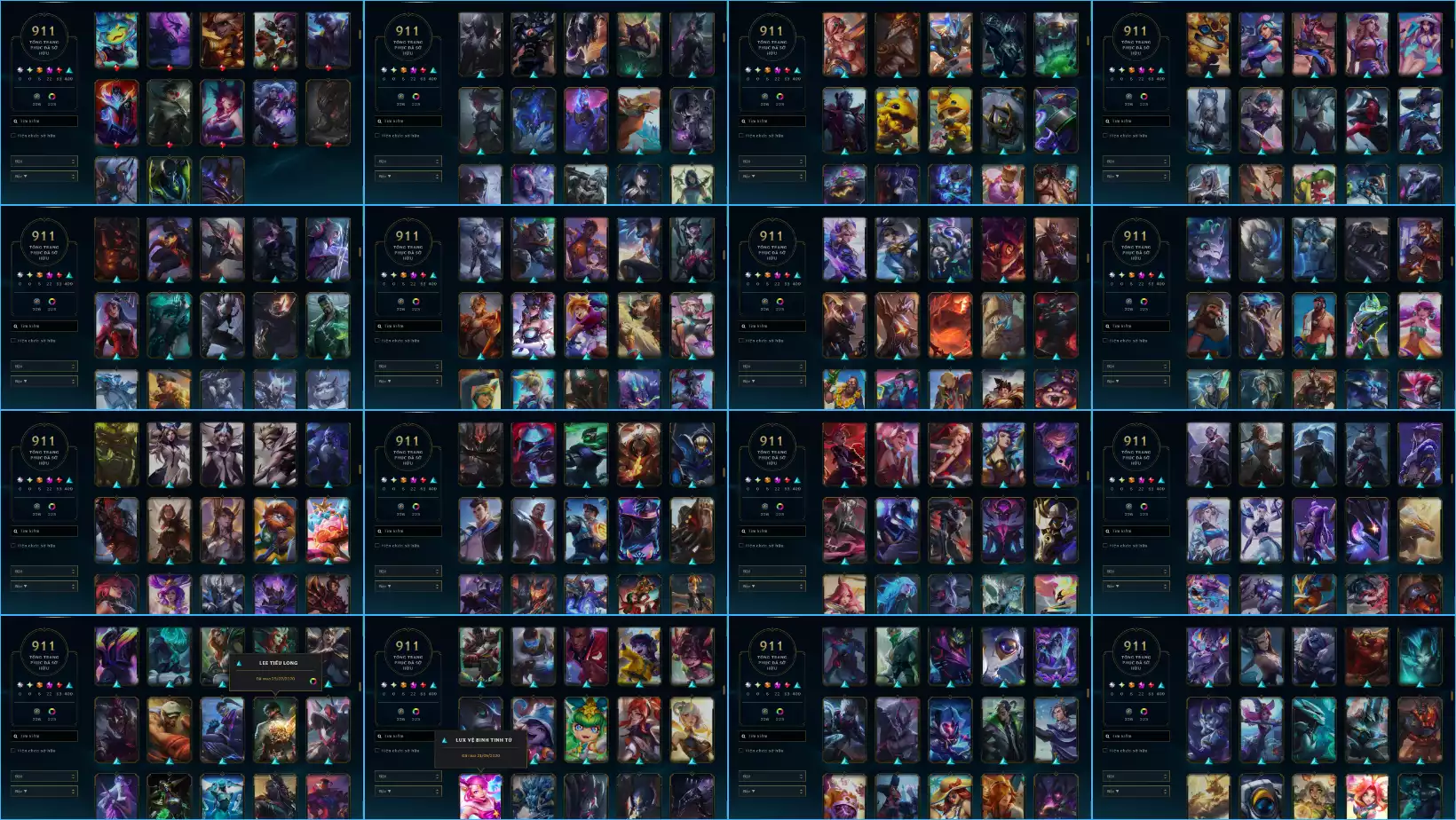 Ảnh LOL VIP TFT ĐỦ CHƠI #Giá : 3600k - 2 ĐA SẮC THẦN THOẠI - 22 SKIN TÍM - RANK LB Rất Nhiều Khung Đẹp 911 Skin - Lv 913 - Full Tướng Nhiều Hàng Hiệu Đa Sắc 227 - Còn Đổi Tên TFT  - TFT VIP Như Ảnh Thông Tin Hỗ Trợ Đầy Đủ - Bảo Hành 100%